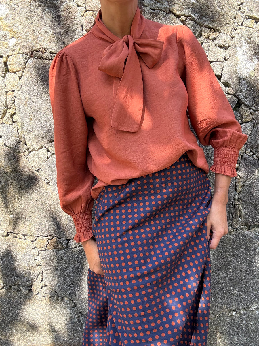 Blusa Laço Laranja