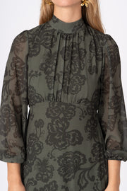 Vestido Flor verde -40%