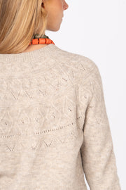 Camisola Tricot areia  ref: 6677