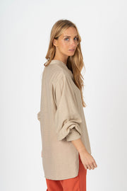Camisa oversized beje