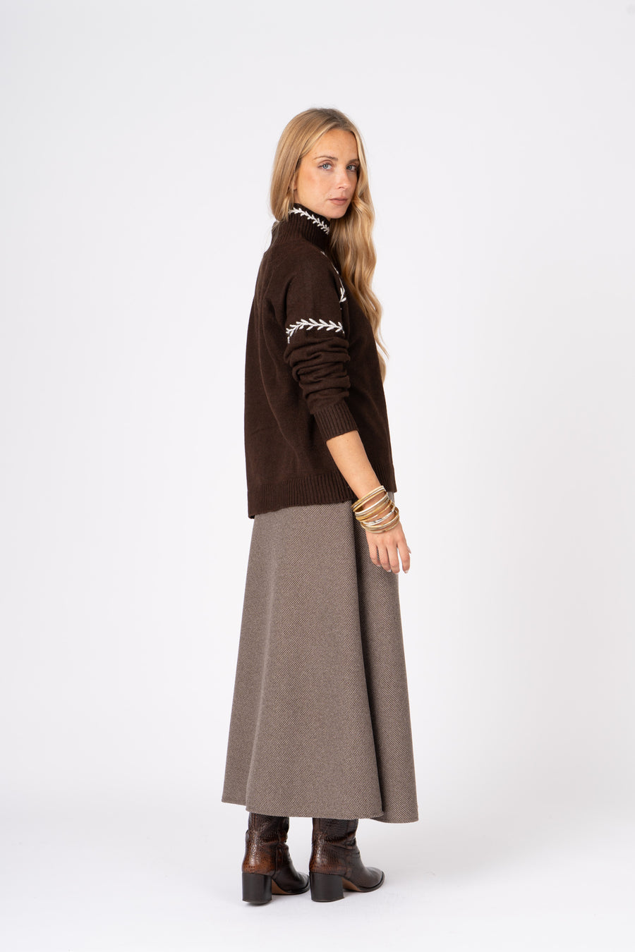 Saia Perdiz castanho