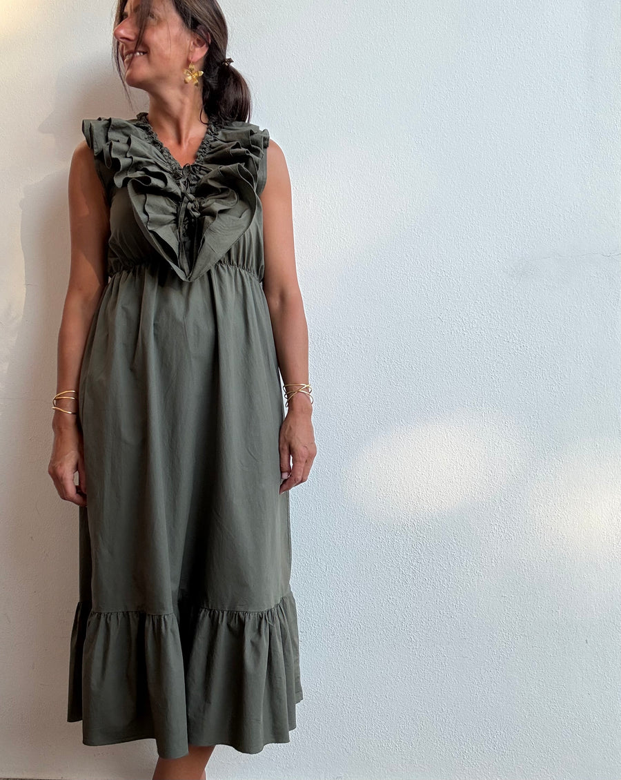 Vestido Alma Verde Seco