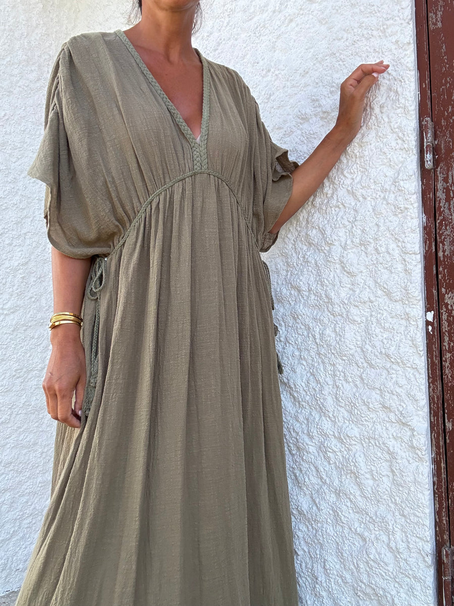 Kaftan Trança Caqui