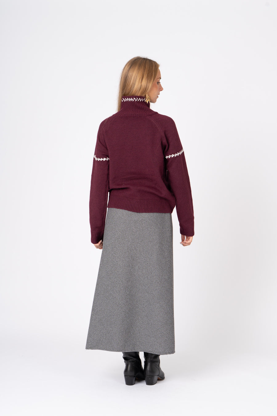 Camisola Espiga  bordeaux