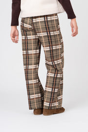 Calças Flare Xadrez Verde ref:cal6535