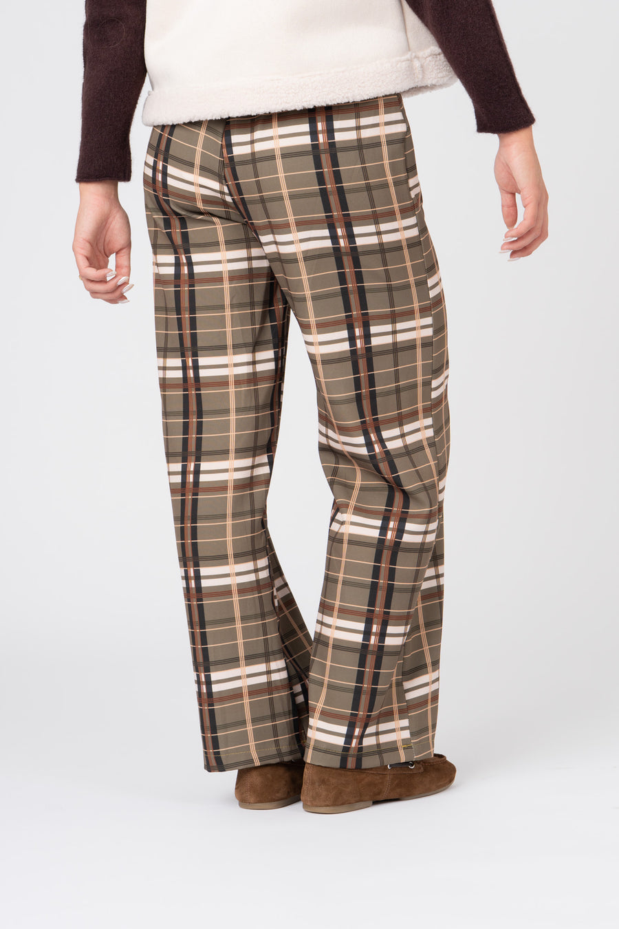 Calças Flare Xadrez Verde ref:cal6535