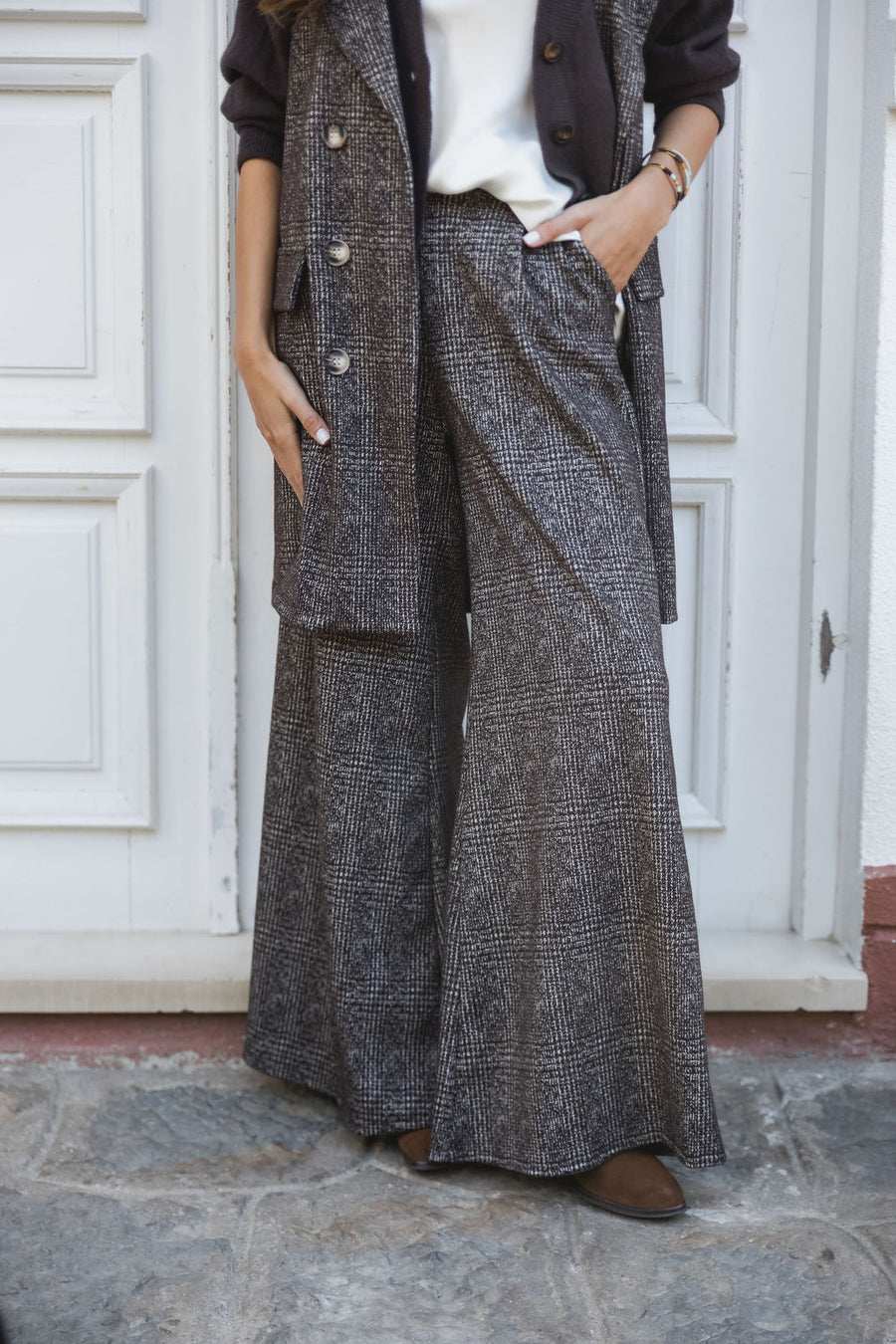 CONJUNTO TWEED CASTANHO