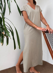 Vestido Kaftan Algodão