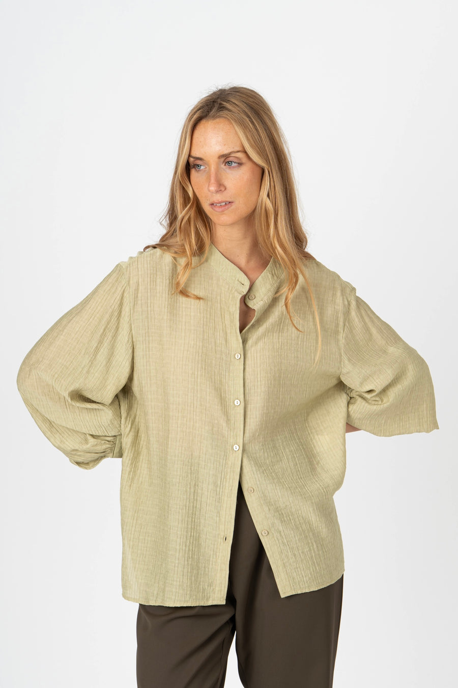 Camisa oversized verde