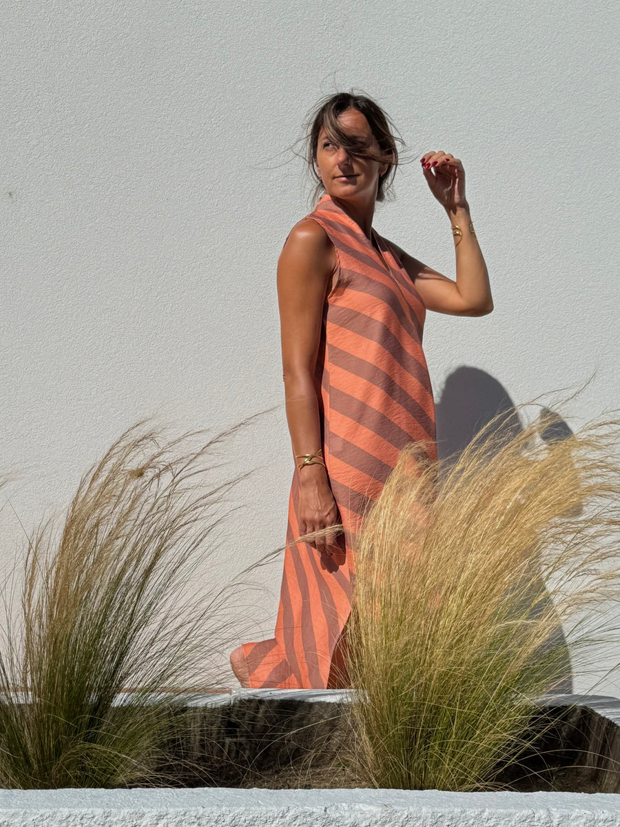 Vestido Risca solta Pêssego