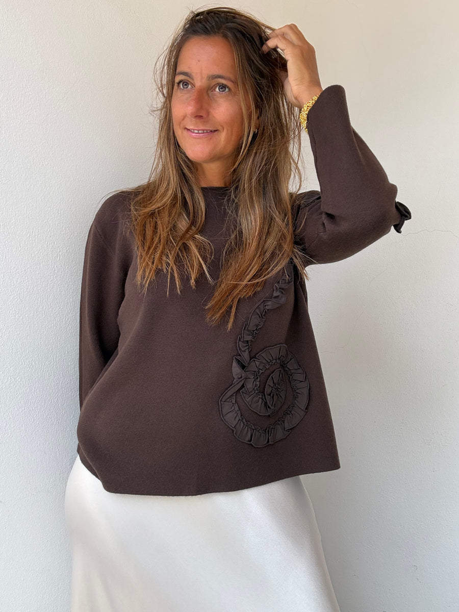 Camisola Éclat castanho