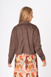 Blusão Camurcine castanho ref:cas25621