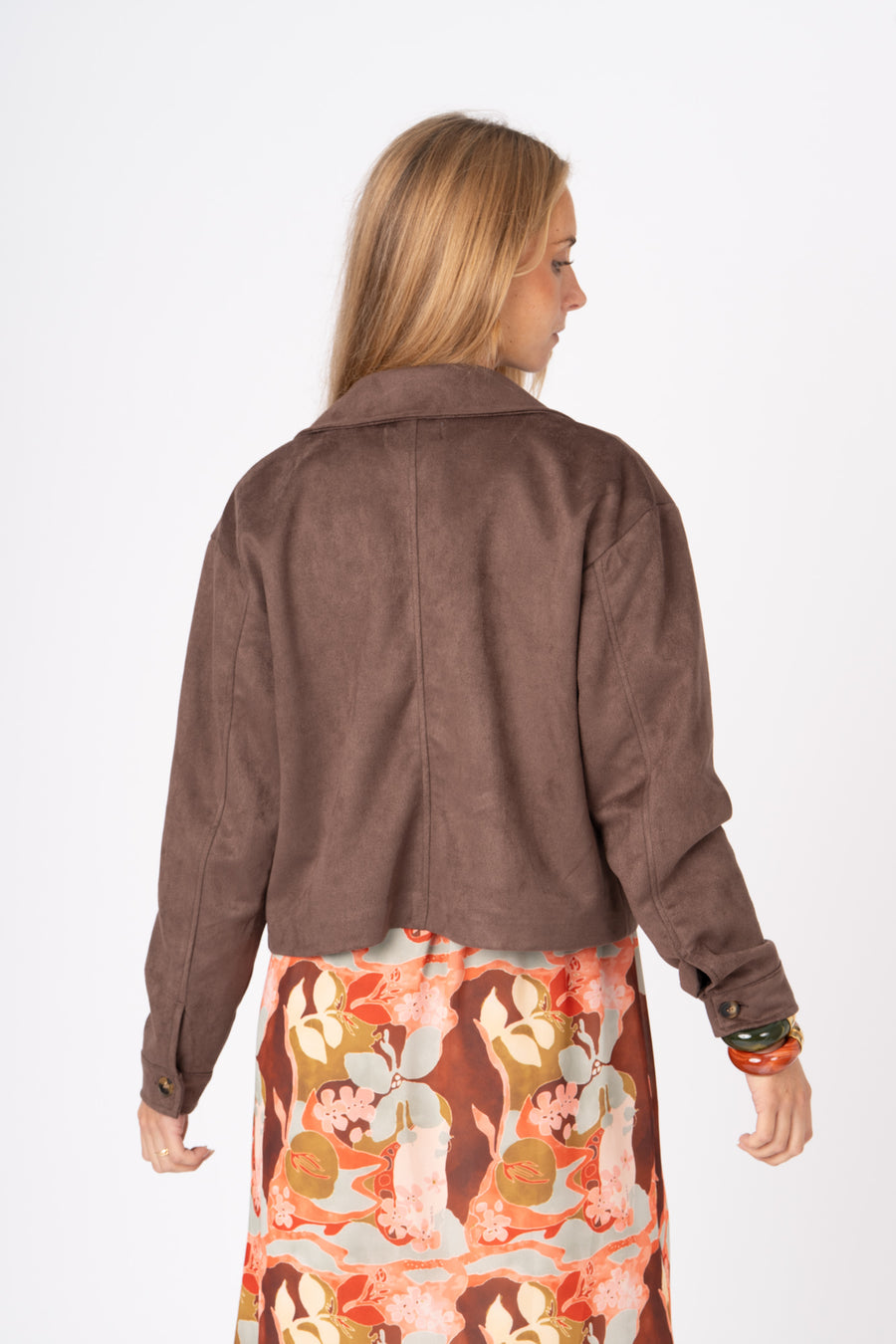 Blusão Camurcine castanho ref:cas25621