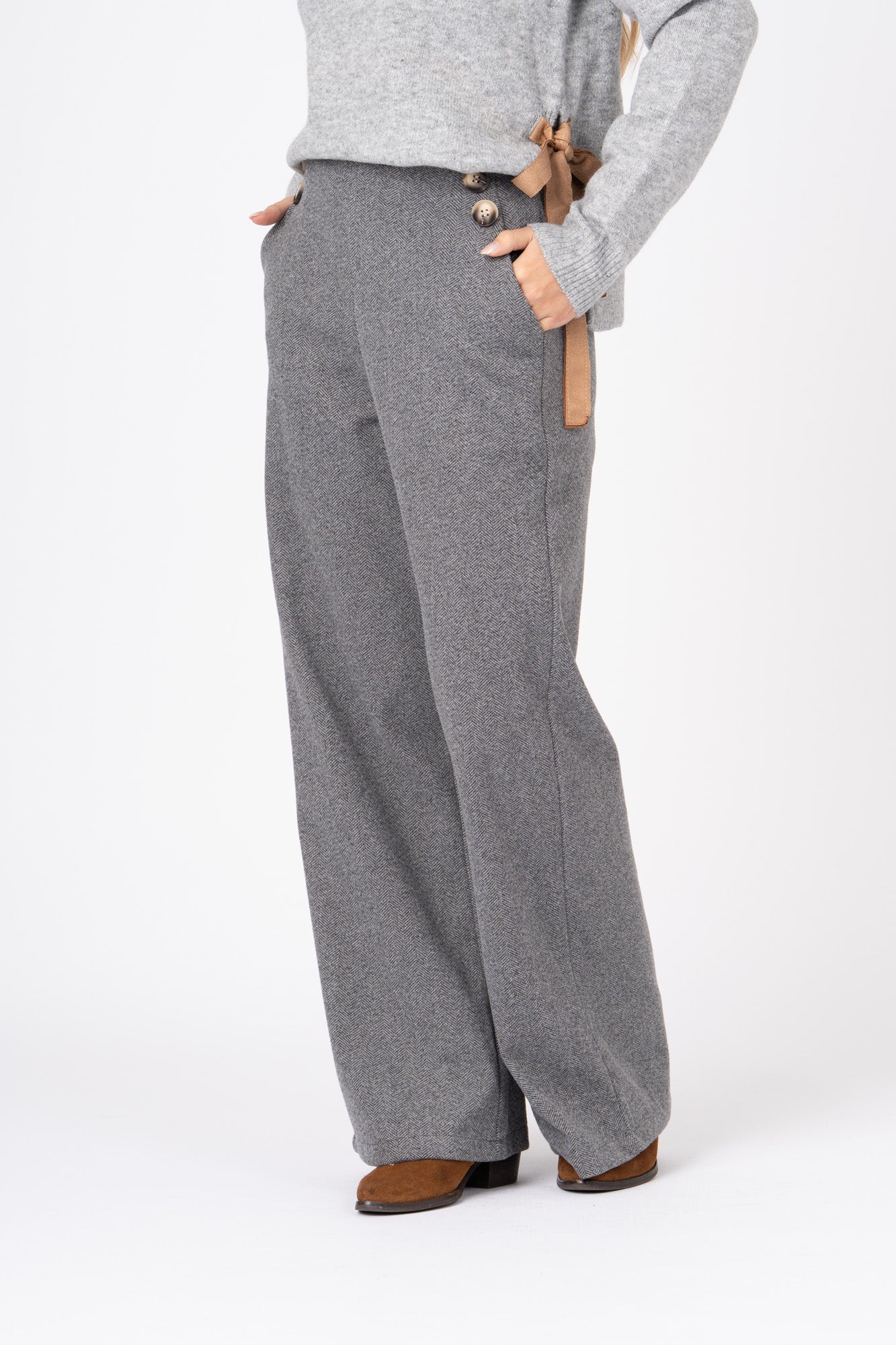 Calças Espiga cinzento ref:cal30131