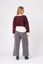 Camisola Bicolor vinho