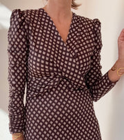 Vestido malha fria beringela