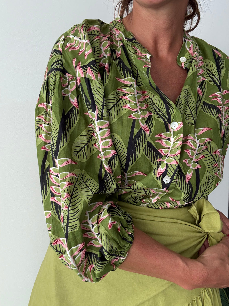 Blusa Estampada Verde