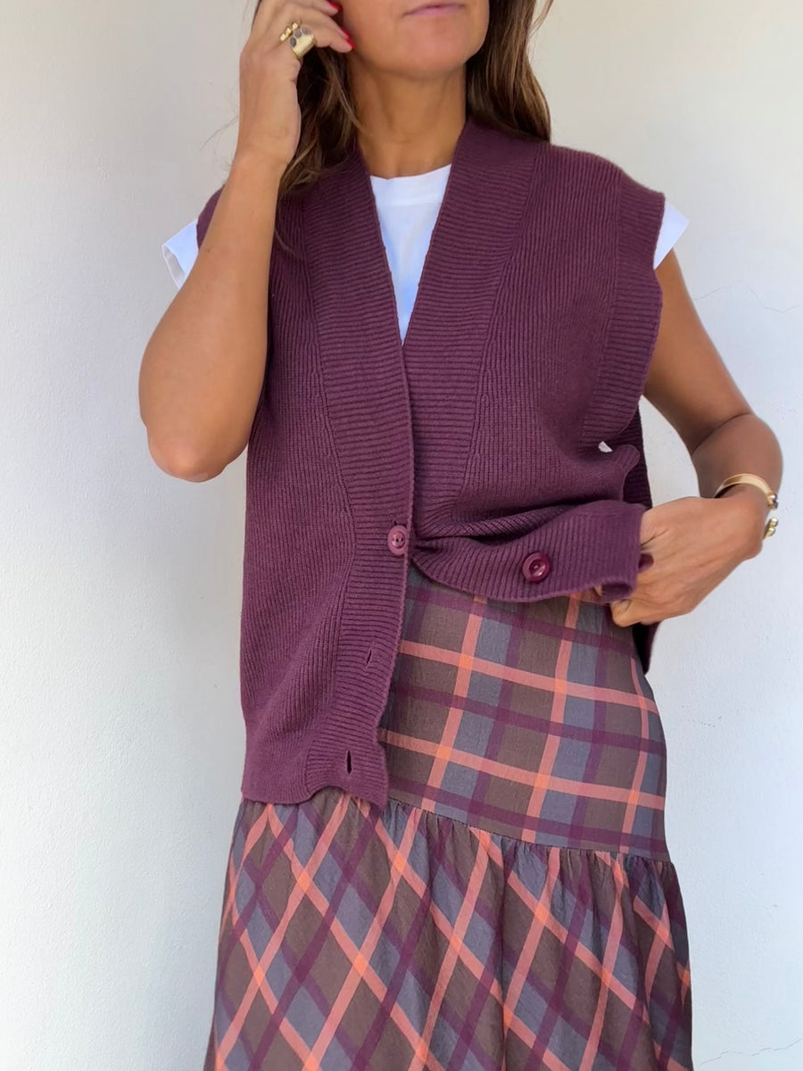 Colete Oversized Beringela