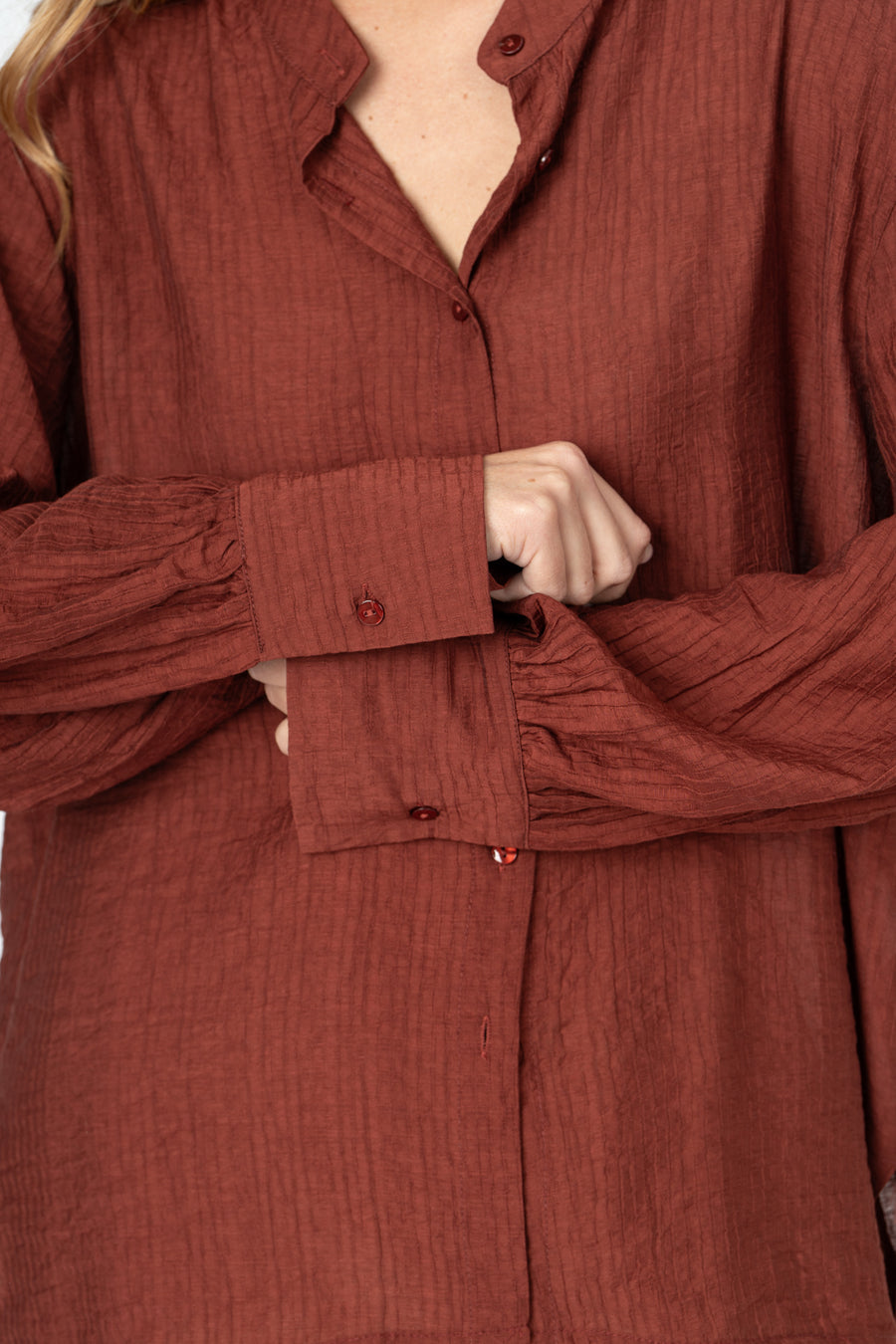 Camisa oversized terracota