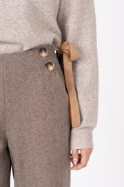 Calças Espinha Camel ref:30131