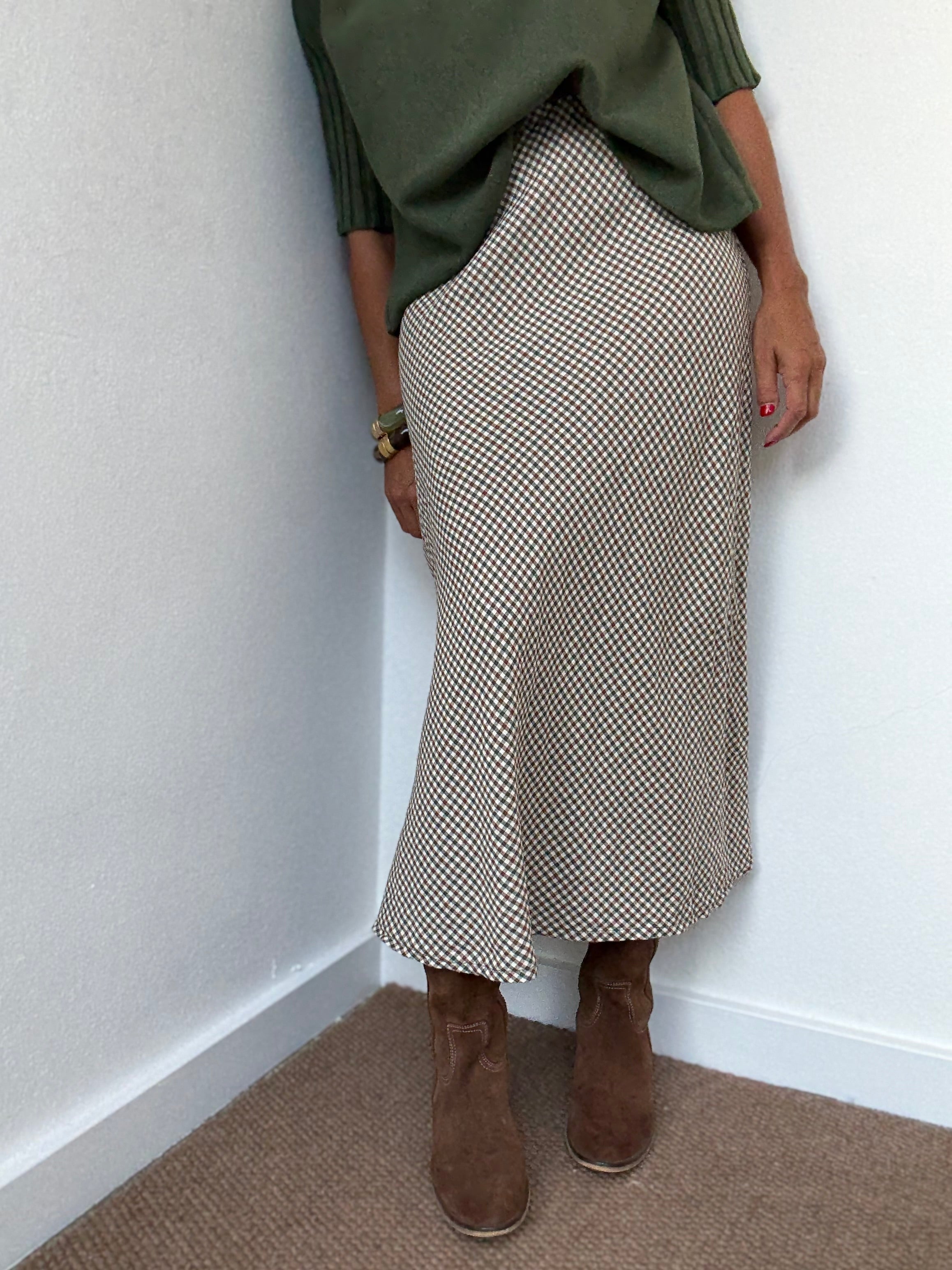 Saia Vichy Maxi Verde