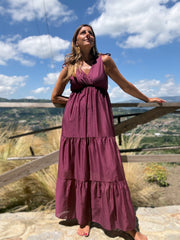 Vestido Toscana beringela
