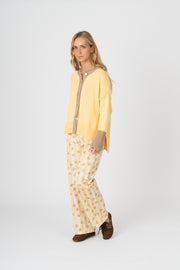 Calças Capri Floral amarelo
