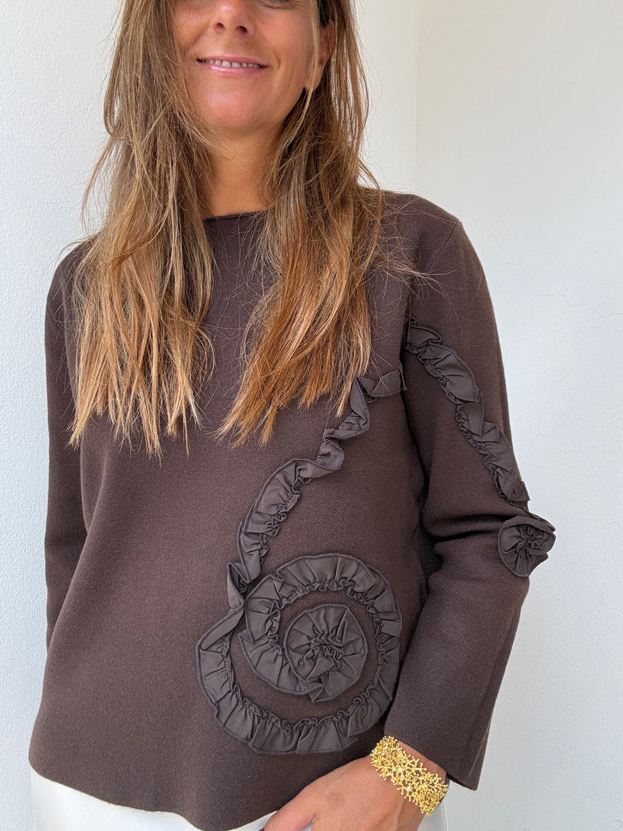 Camisola Éclat castanho