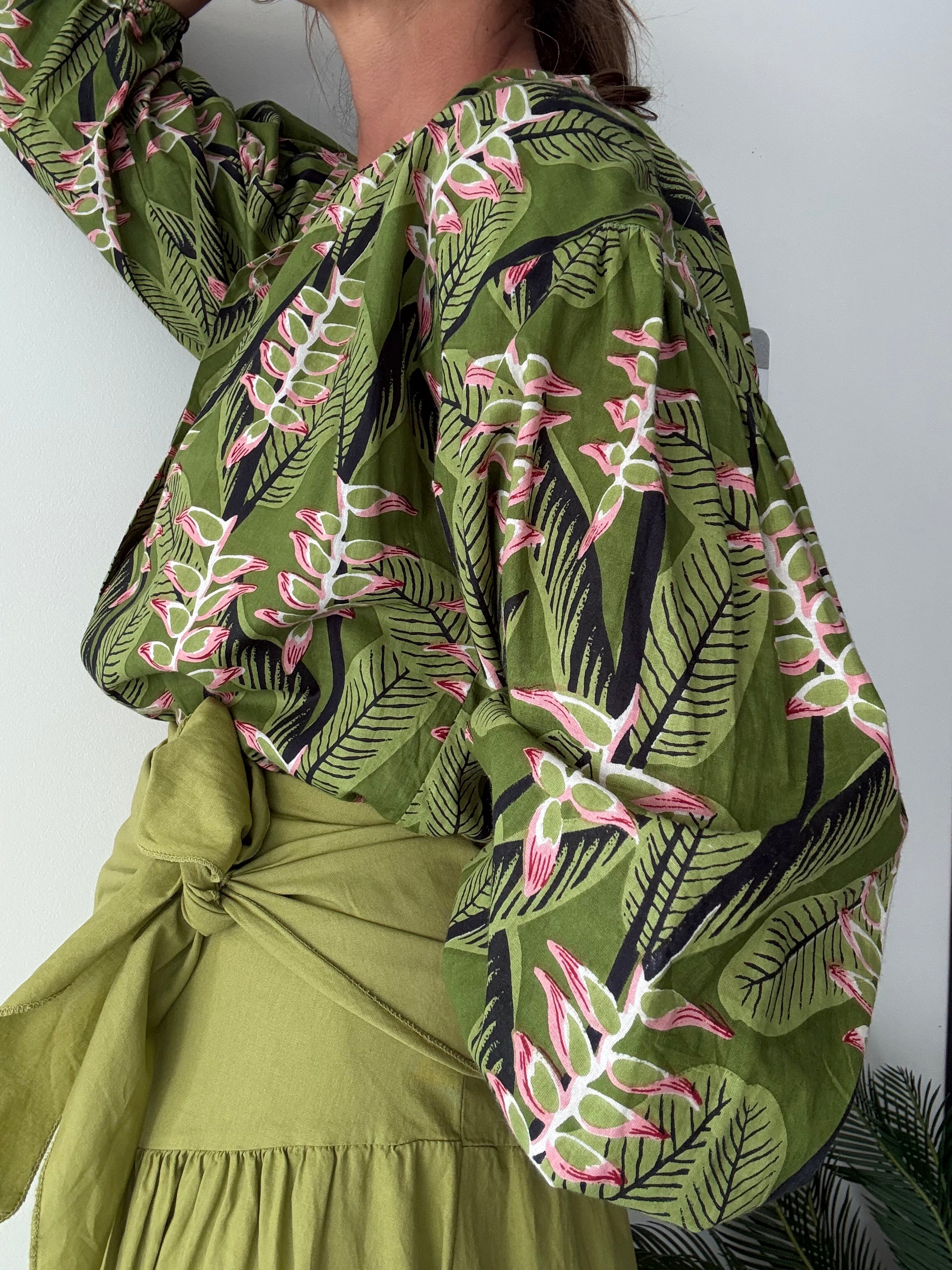 Blusa Estampada Verde