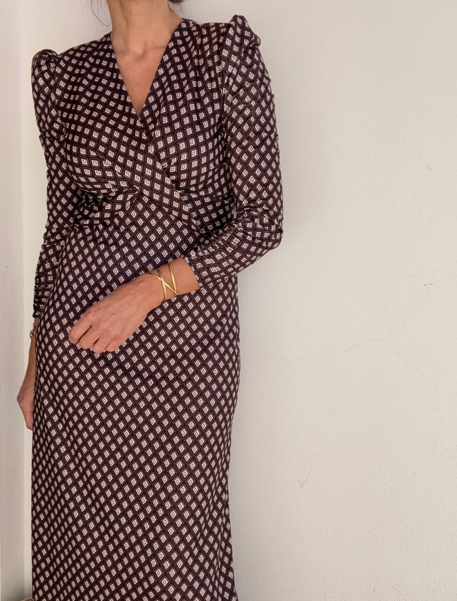 Vestido malha fria beringela