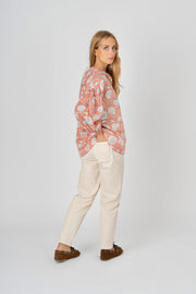 Blusa estampado salmão