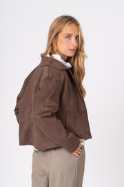 Blusão Camurcine castanho ref:cas25621