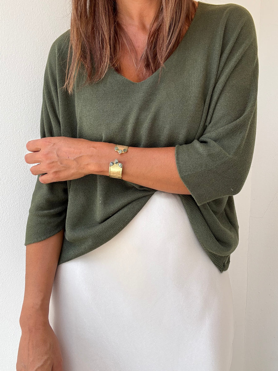 Camisola Manga 3/4 Verde