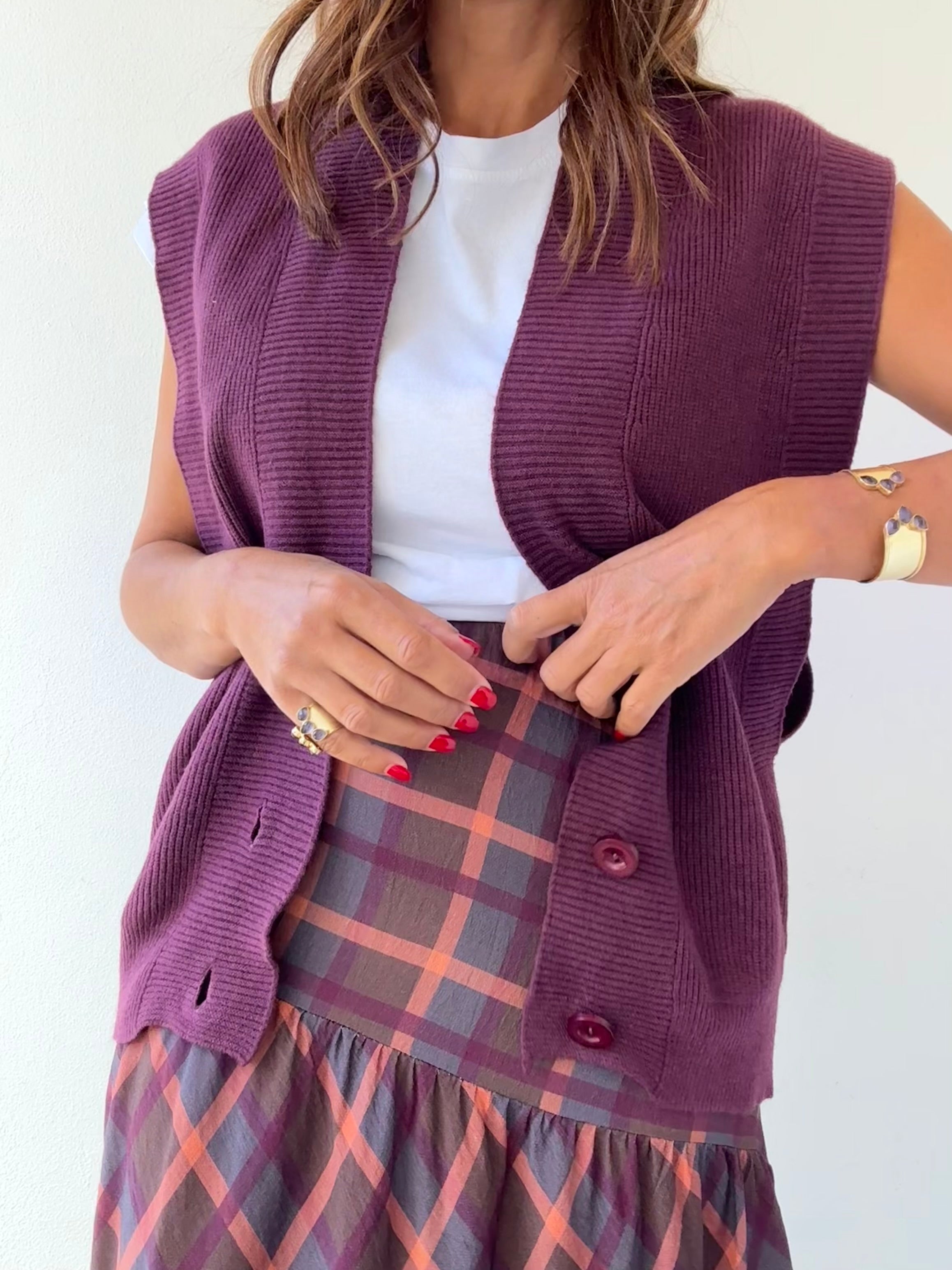 Colete Oversized Beringela