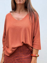 Camisola Manga 3/4 Laranja