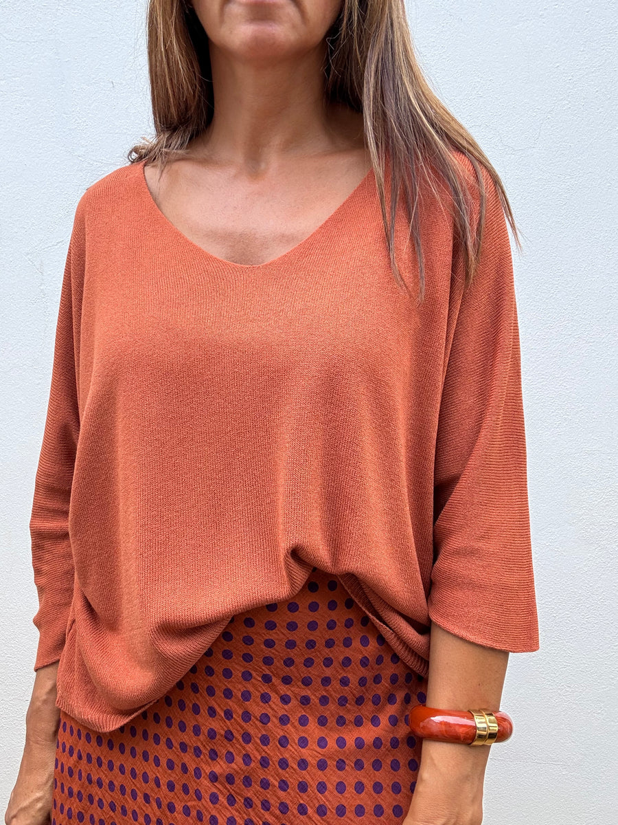 Camisola Manga 3/4 Laranja