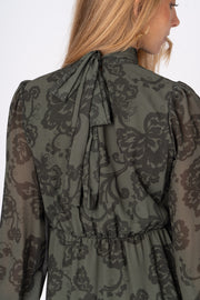 Vestido Flor verde -40%