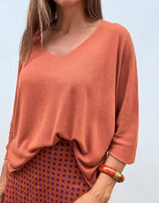 Camisola Manga 3/4 Laranja