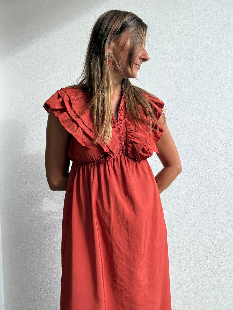 Vestido Siena terracota