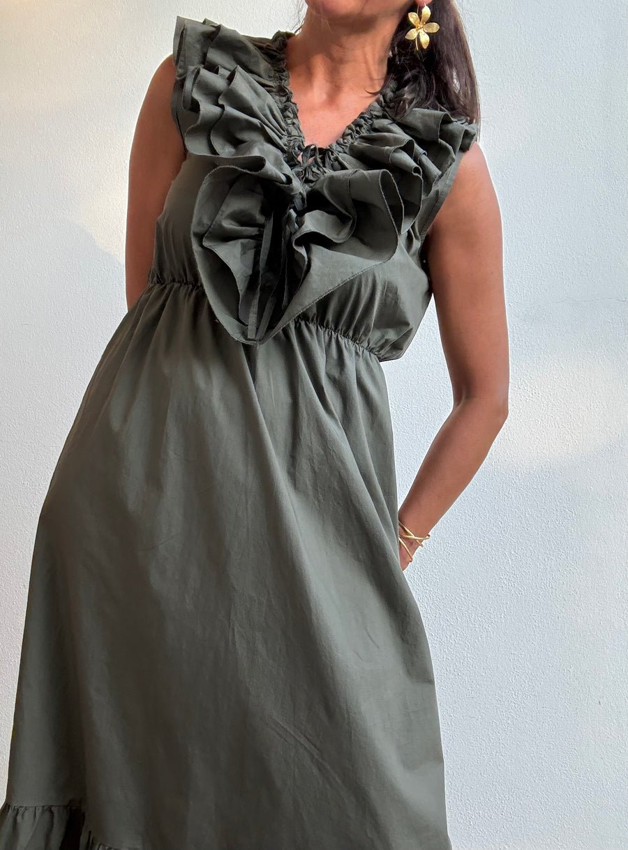 Vestido Alma Verde Seco