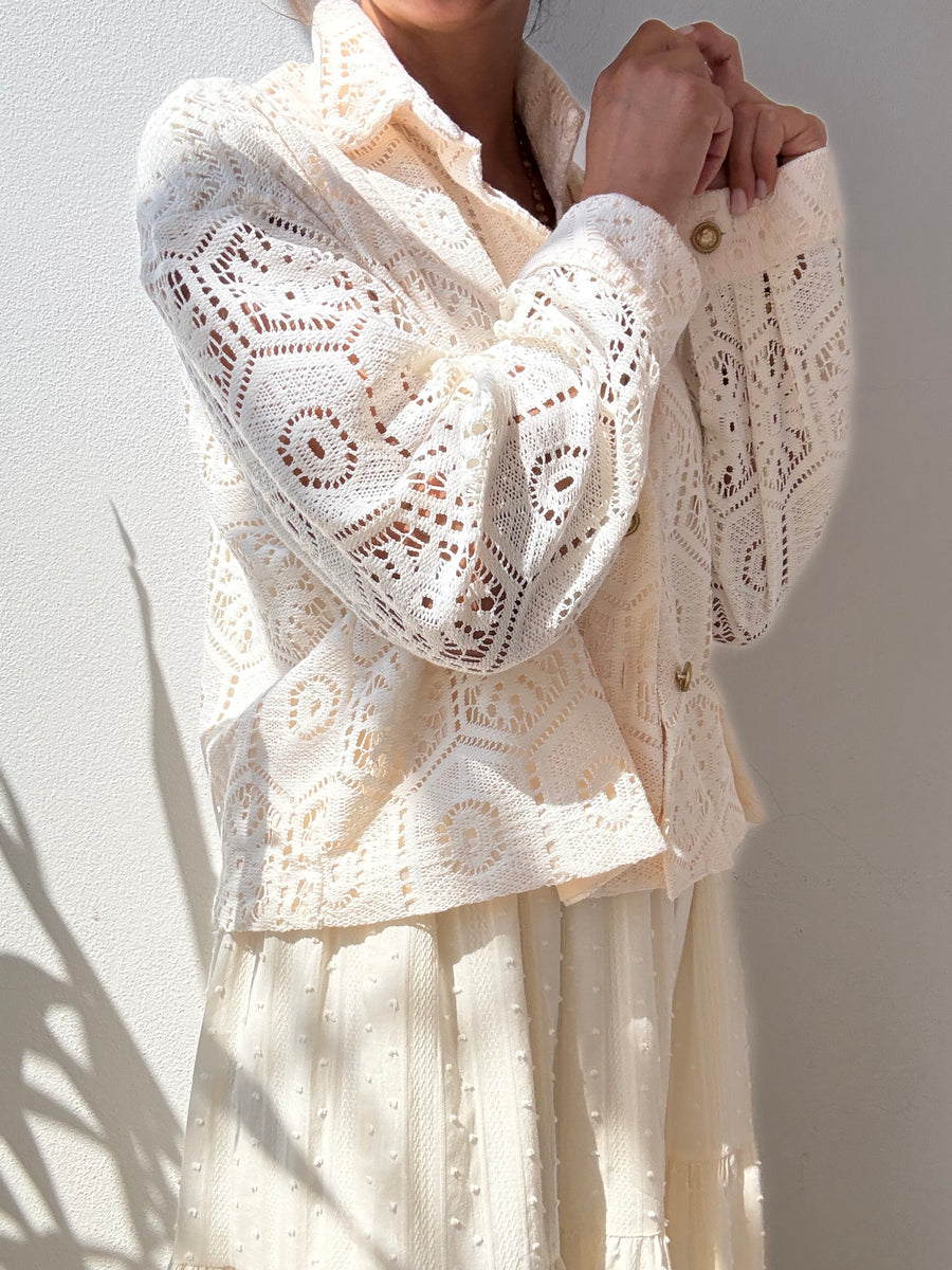 blusa de encaje