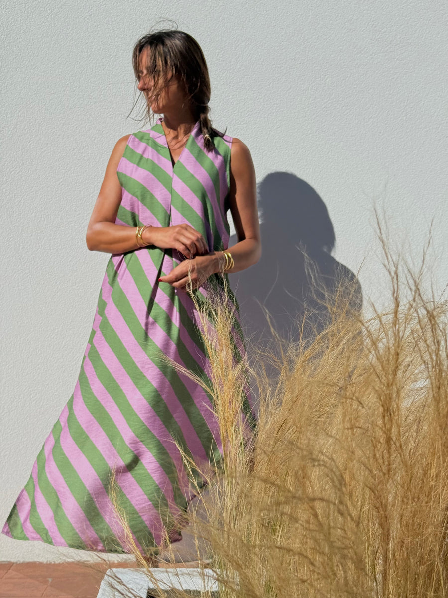 Vestido Risca Solta Lilás