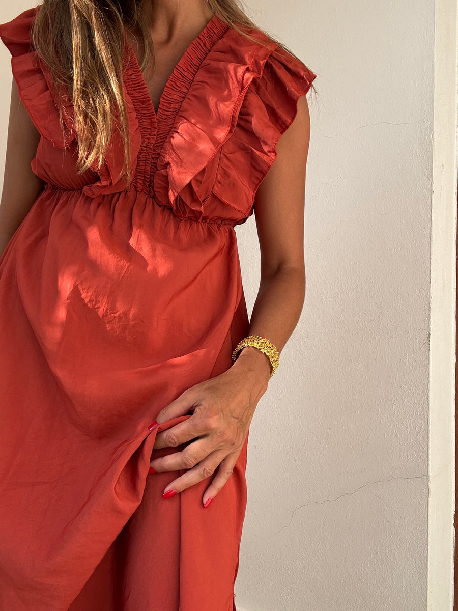 Vestido Siena terracota