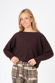 Camisola Reglan castanho ref:cm90200