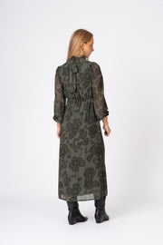 Vestido Flor verde -40%