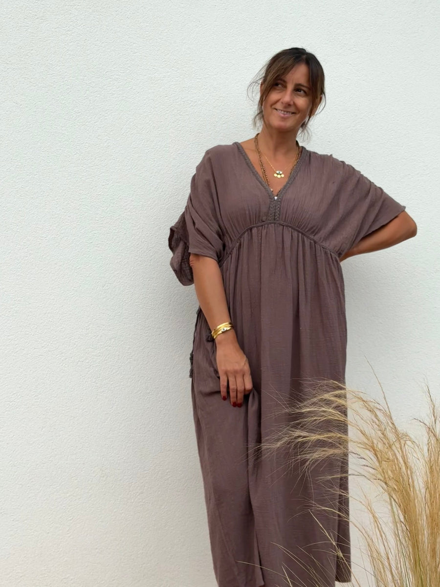 Kaftan Trança Pinhão