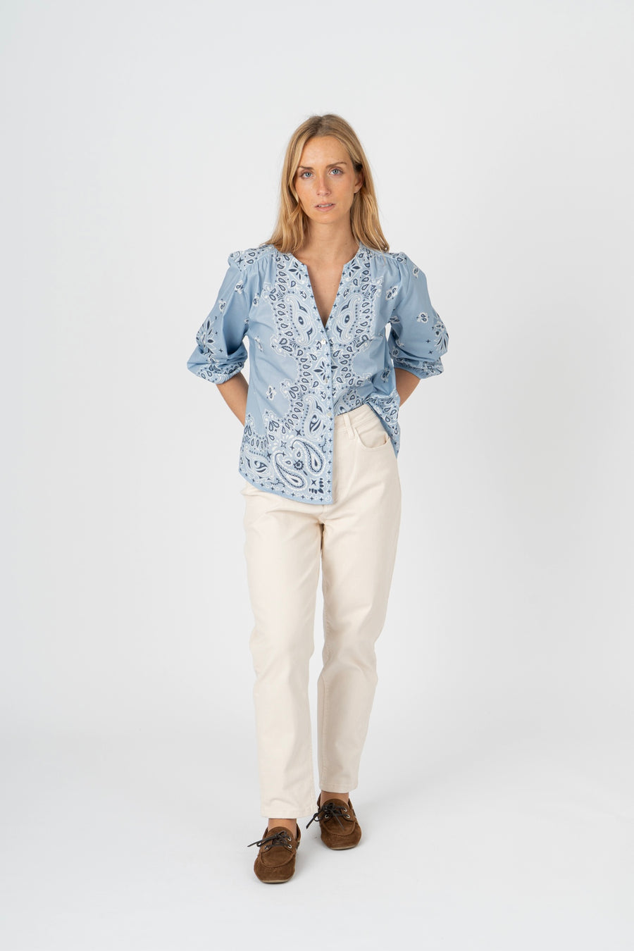 Camisa Bandana azul