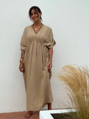 Kaftan Trança Areia