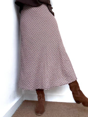 Saia Vichy Maxi Castanho