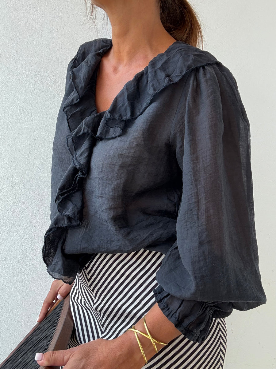 Blusa Folho Preto